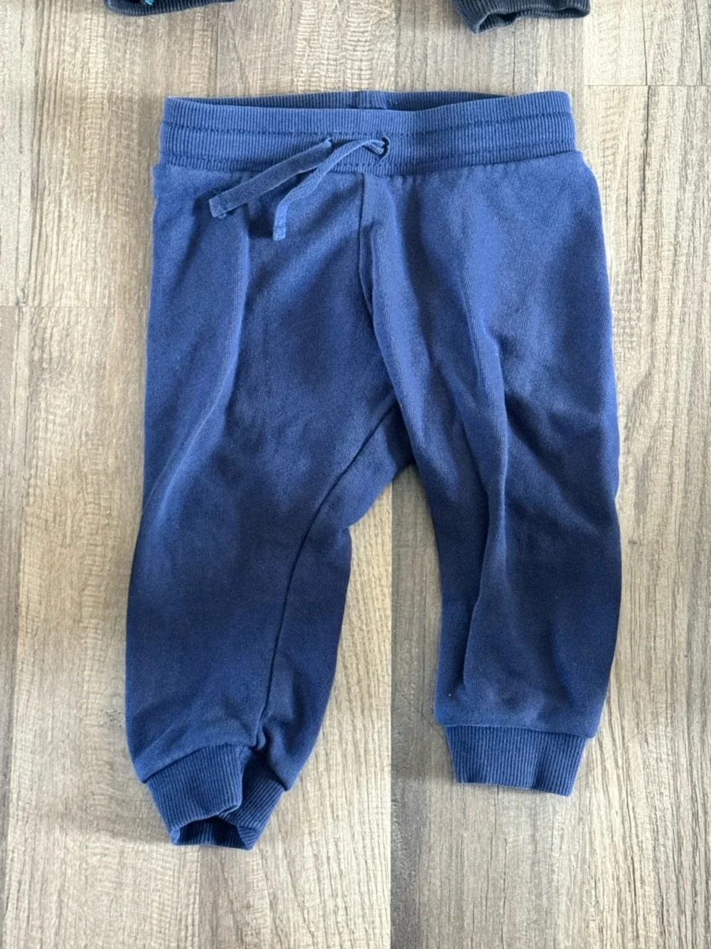 2 Toddler Navy and Teal Fleece Joggers - Picture 3 of 3